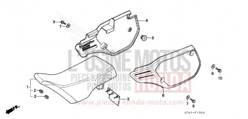 SIEGE/COUVERCLE LATERAL (RF/R2F/R2G/RH) CR80RH de 1987